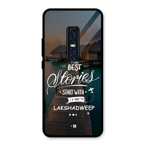 Lakshadweep Stories Glass Back Case for Vivo V17 Pro