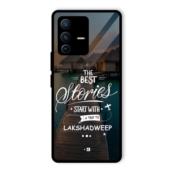 Lakshadweep Stories Glass Back Case for Vivo V23 Pro