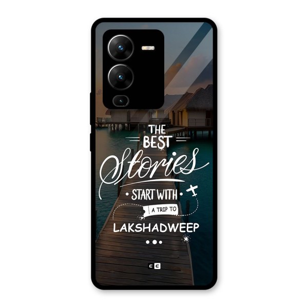 Lakshadweep Stories Glass Back Case for Vivo V25 Pro