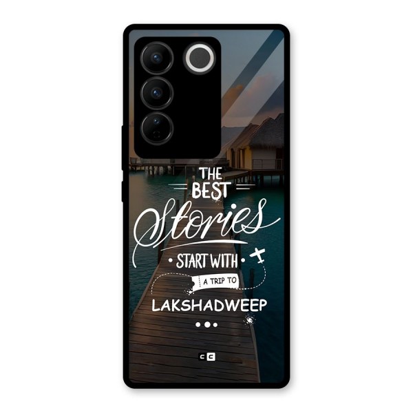 Lakshadweep Stories Glass Back Case for Vivo V27 Pro