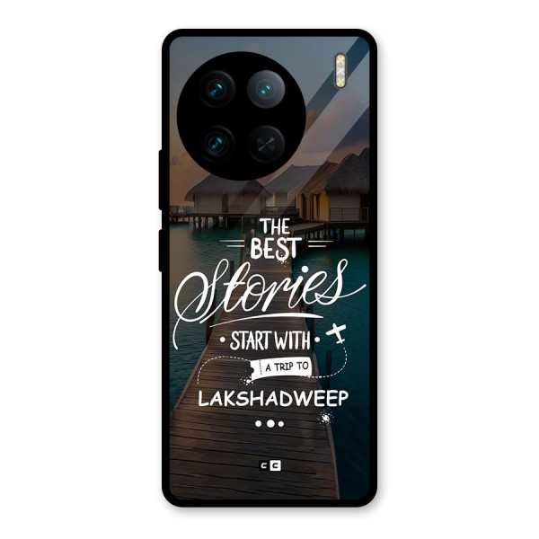 Lakshadweep Stories Glass Back Case for Vivo X90 Pro