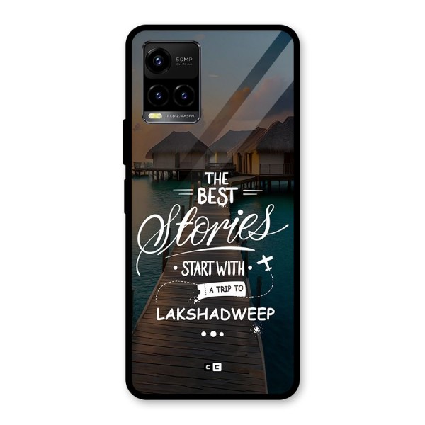 Lakshadweep Stories Glass Back Case for Vivo Y21A