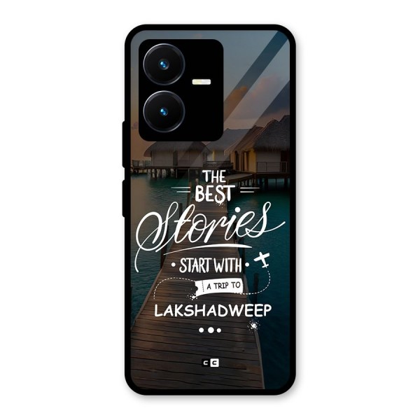 Lakshadweep Stories Glass Back Case for Vivo Y22