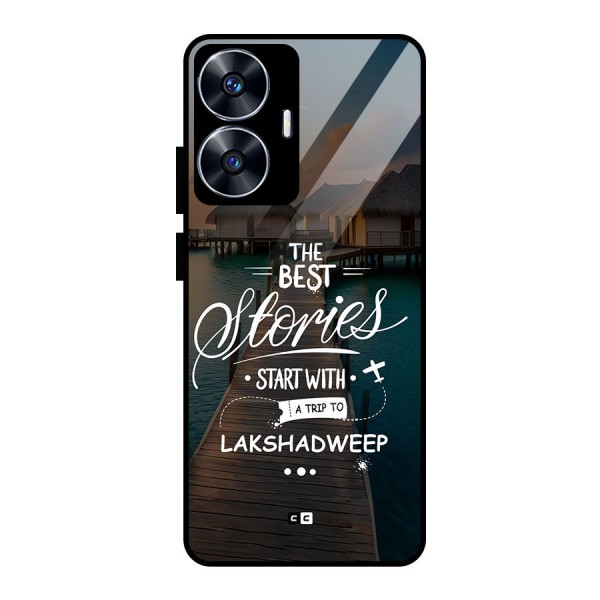 Lakshadweep Stories Glass Back Case for realme C55