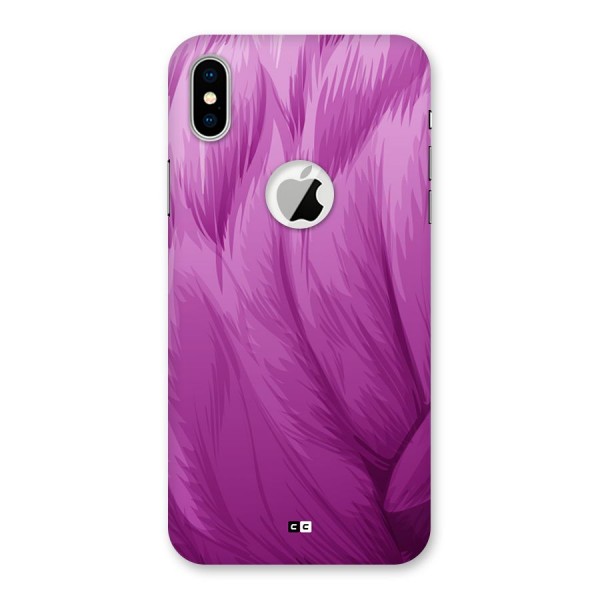 Lavender Furrs Back Case for iPhone XS Logo Cut