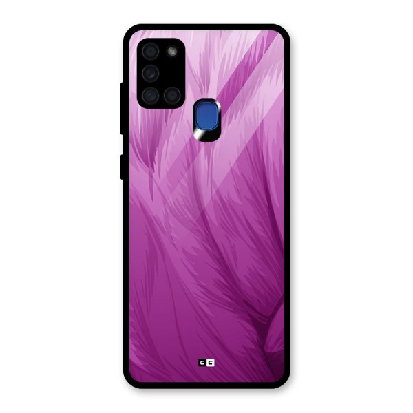 Lavender Furrs Glass Back Case for Galaxy A21s