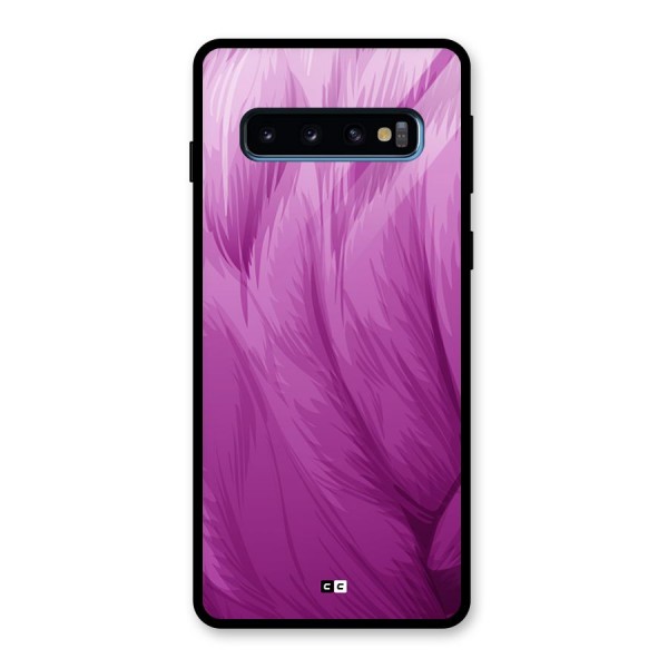 Lavender Furrs Glass Back Case for Galaxy S10