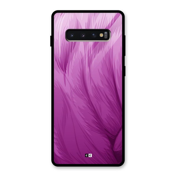 Lavender Furrs Glass Back Case for Galaxy S10 Plus