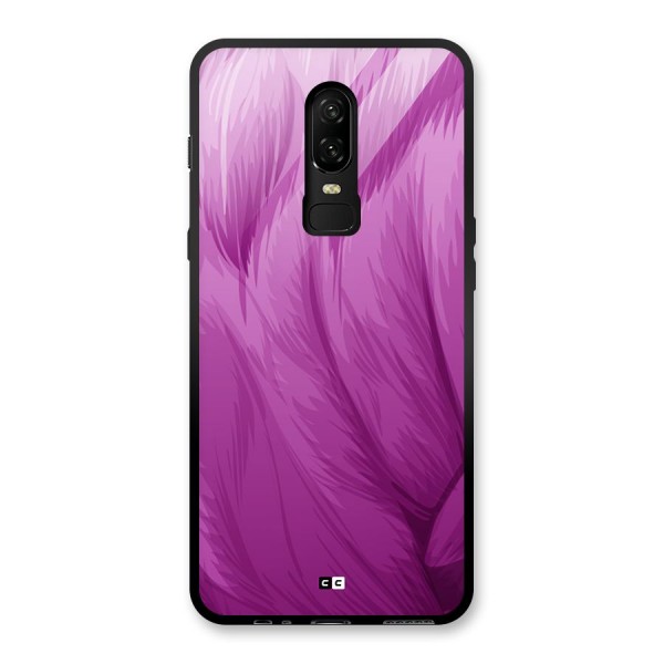 Lavender Furrs Glass Back Case for OnePlus 6