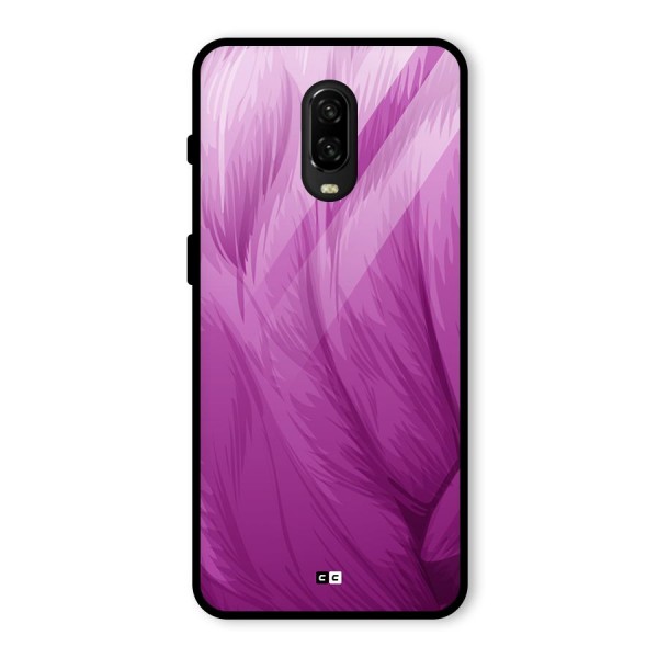 Lavender Furrs Glass Back Case for OnePlus 6T