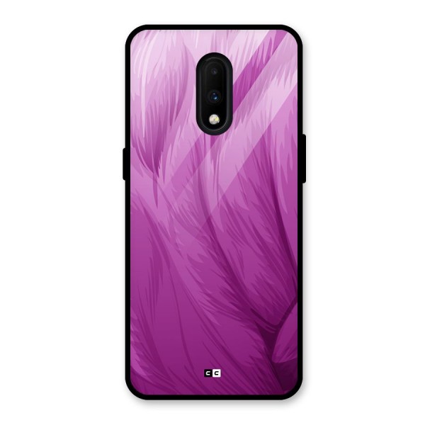 Lavender Furrs Glass Back Case for OnePlus 7