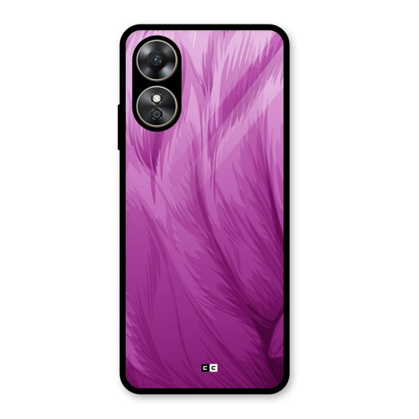 Lavender Furrs Glass Back Case for Oppo A17