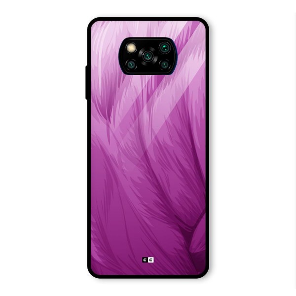 Lavender Furrs Glass Back Case for Poco X3 Pro