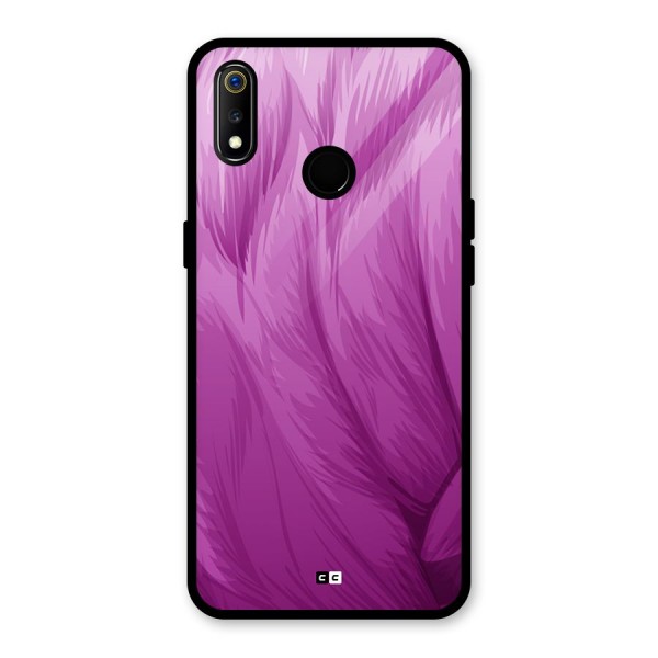 Lavender Furrs Glass Back Case for Realme 3