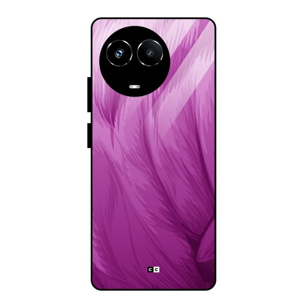 Lavender Furrs Glass Back Case for Realme Narzo 60X