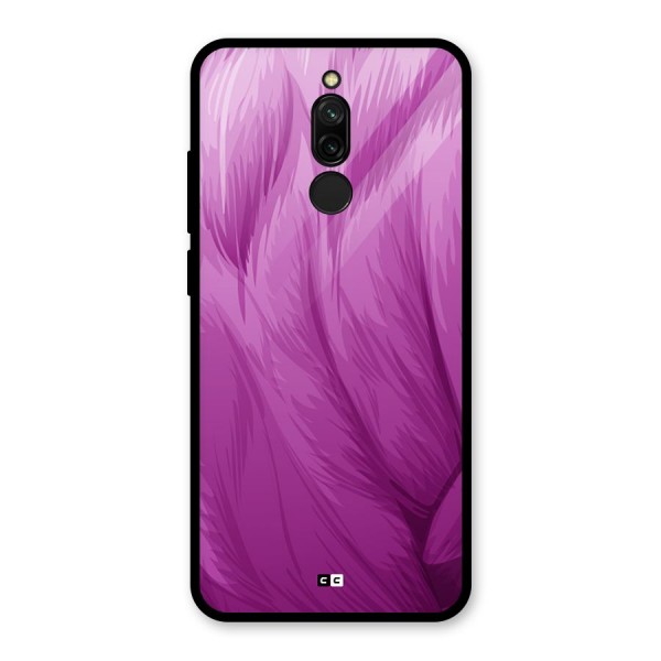 Lavender Furrs Glass Back Case for Redmi 8