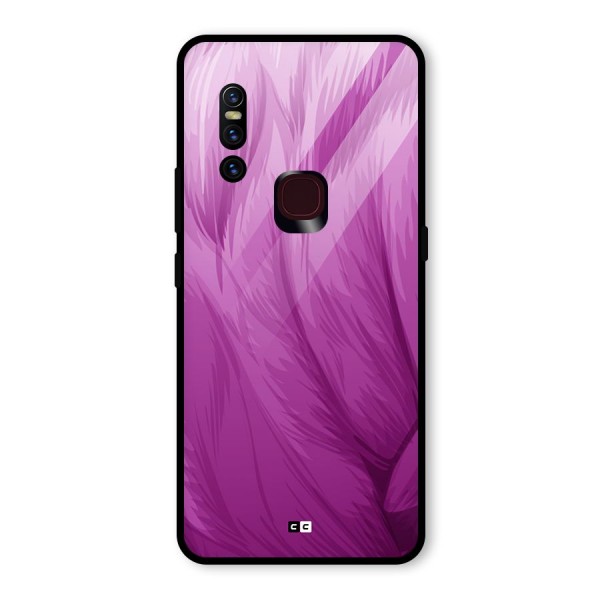 Lavender Furrs Glass Back Case for Vivo V15