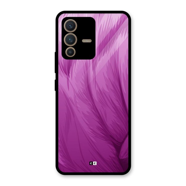 Lavender Furrs Glass Back Case for Vivo V23 5G