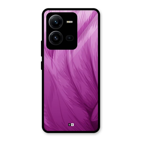 Lavender Furrs Glass Back Case for Vivo V25