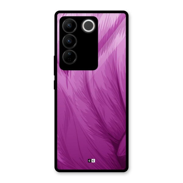 Lavender Furrs Glass Back Case for Vivo V27