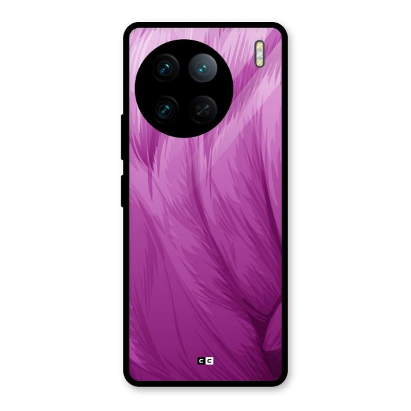 Lavender Furrs Glass Back Case for Vivo X90 Pro