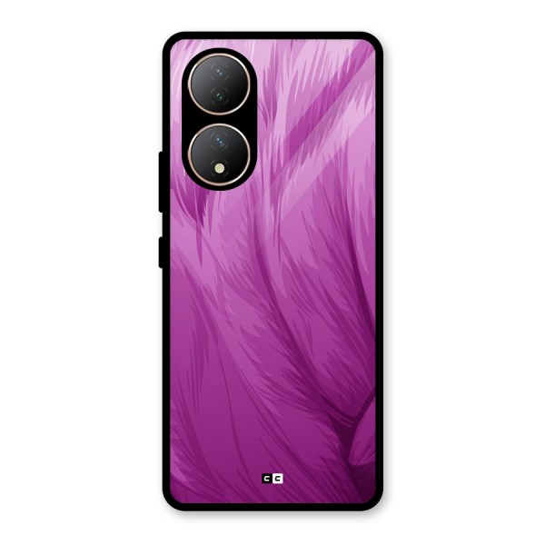 Lavender Furrs Glass Back Case for Vivo Y100