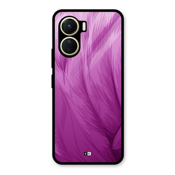 Lavender Furrs Glass Back Case for Vivo Y16