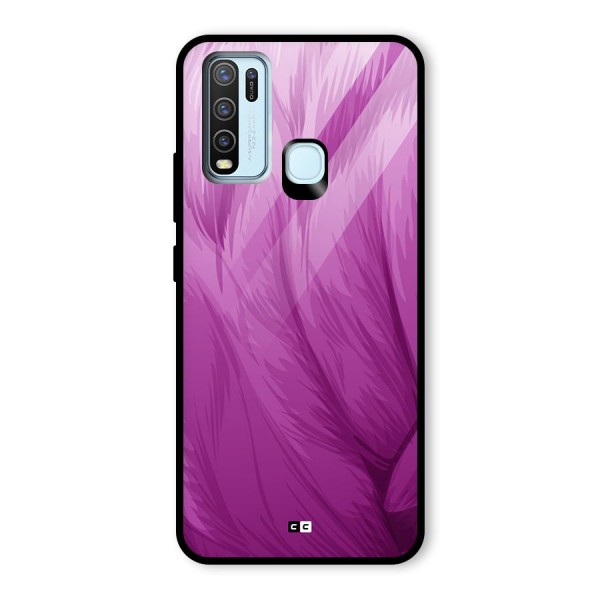 Lavender Furrs Glass Back Case for Vivo Y50