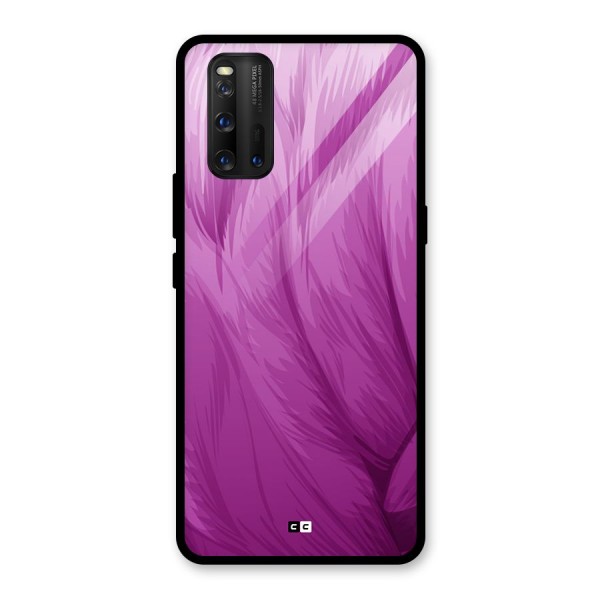 Lavender Furrs Glass Back Case for Vivo iQOO 3