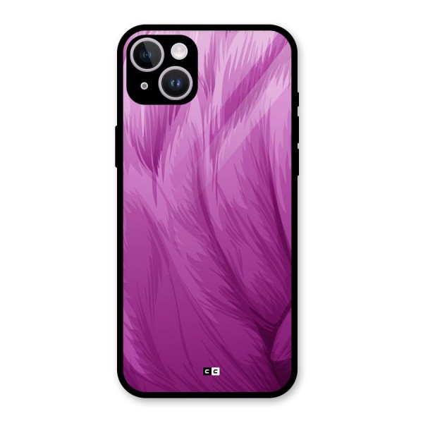 Lavender Furrs Glass Back Case for iPhone 14 Plus