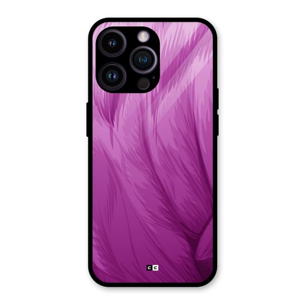 Lavender Furrs Glass Back Case for iPhone 14 Pro Max