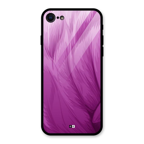 Lavender Furrs Glass Back Case for iPhone 8