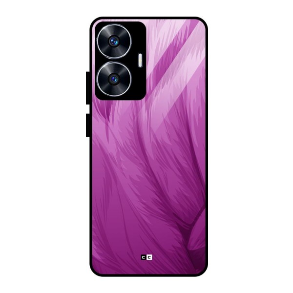 Lavender Furrs Glass Back Case for realme C55