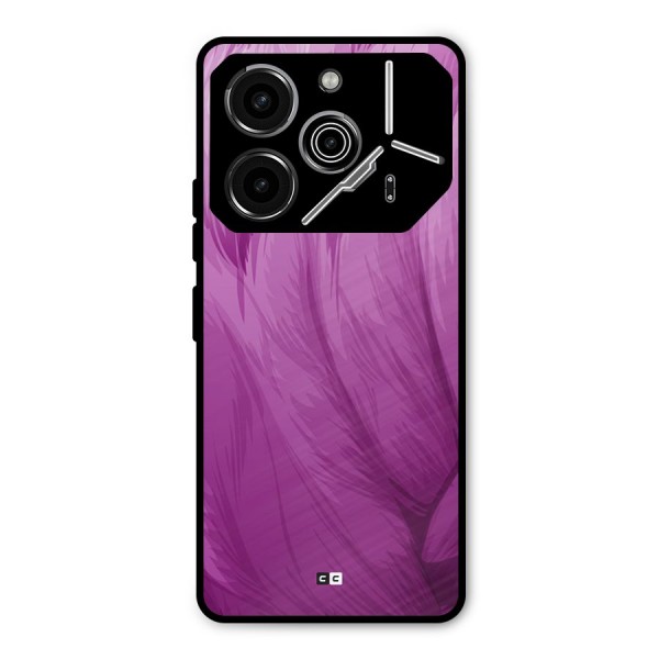 Lavender Furrs Metal Back Case for Tecno Pova 6 Pro