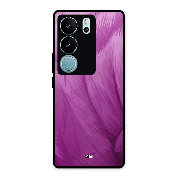 Lavender Furrs Metal Back Case for Vivo V29 Pro