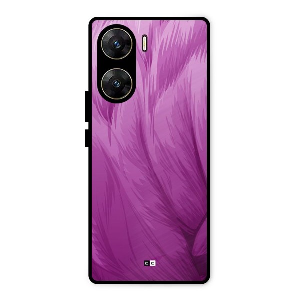 Lavender Furrs Metal Back Case for Vivo V29e