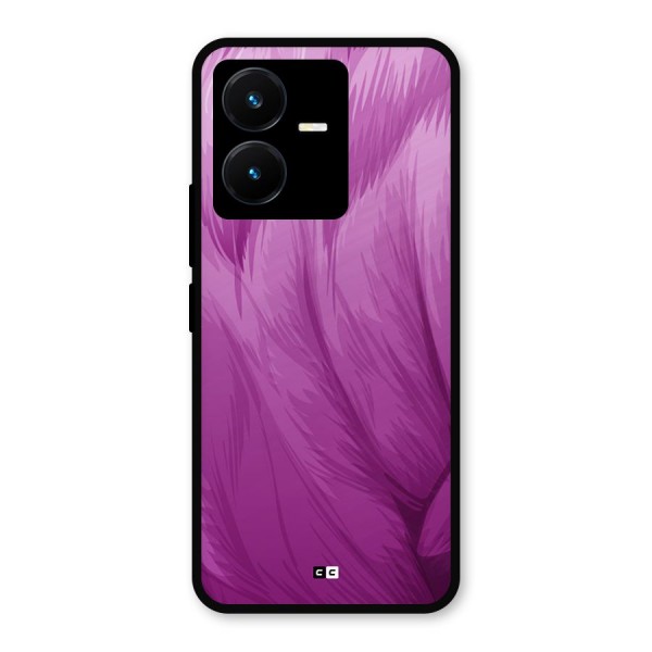 Lavender Furrs Metal Back Case for Vivo Y22s