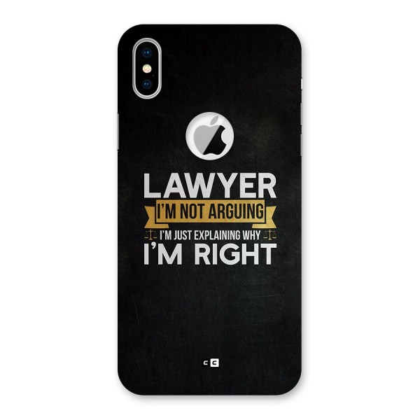 Lawyer Explains Back Case for iPhone XS Logo Cut