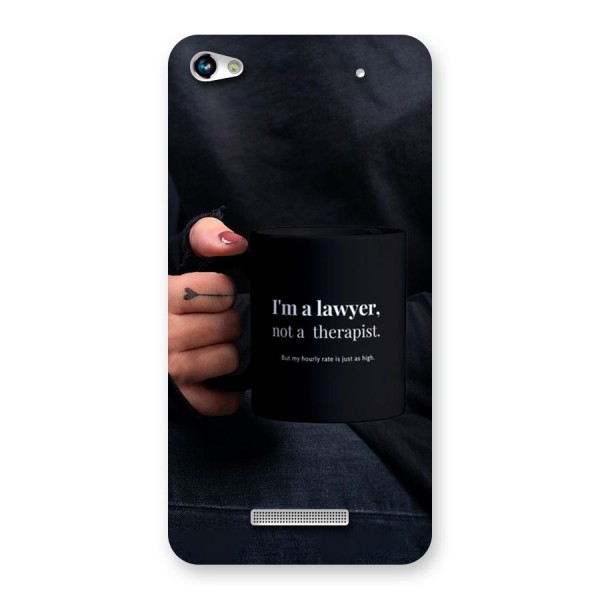 Lawyer Not Therapist Back Case for Canvas Hue 2 A316