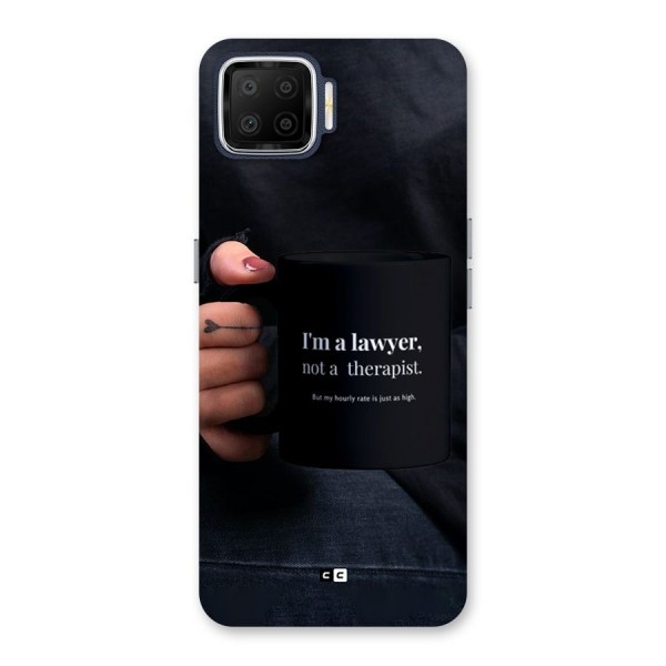 Lawyer Not Therapist Back Case for Oppo F17