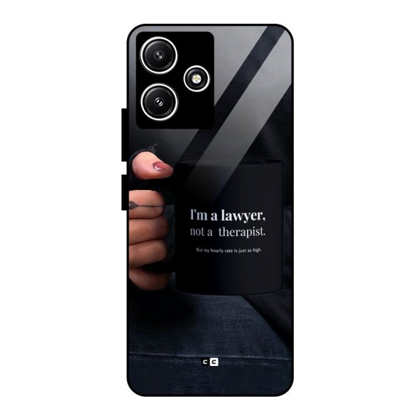 Lawyer Not Therapist Glass Back Case for Poco M6 Pro