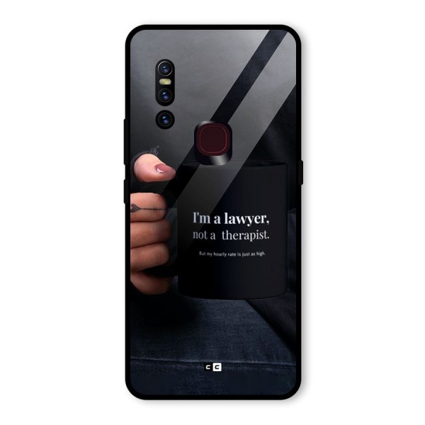 Lawyer Not Therapist Glass Back Case for Vivo V15