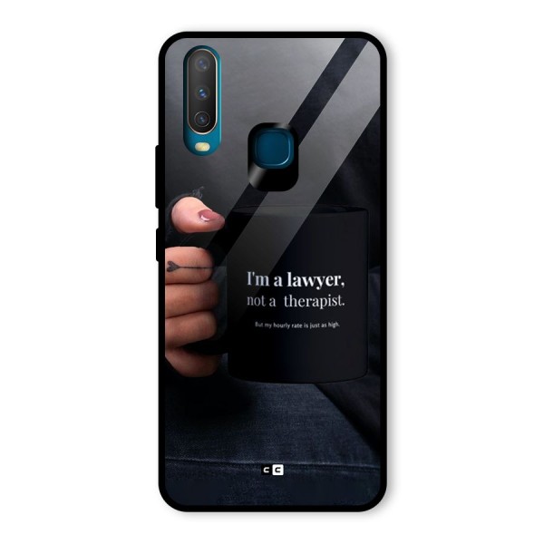 Lawyer Not Therapist Glass Back Case for Vivo Y12