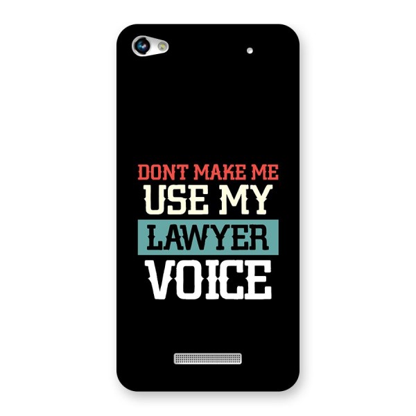 Lawyer Voice Back Case for Canvas Hue 2 A316