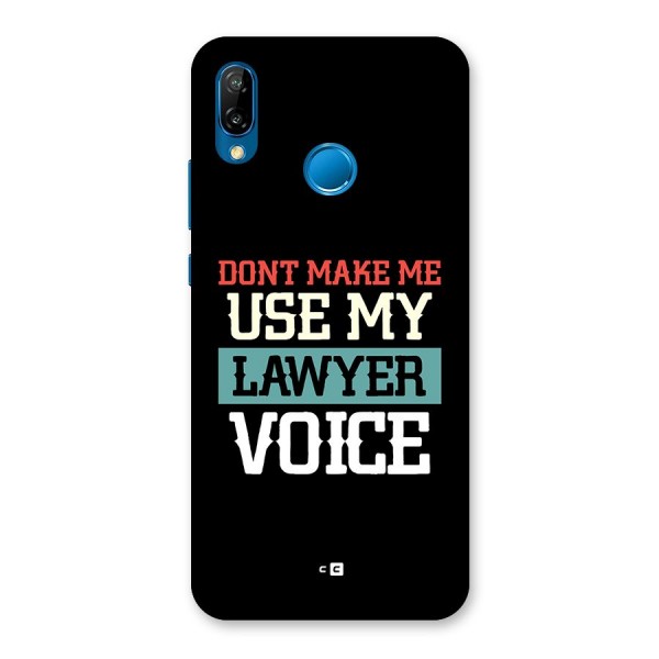 Lawyer Voice Back Case for Huawei P20 Lite