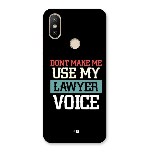 Lawyer Voice Back Case for Mi A2