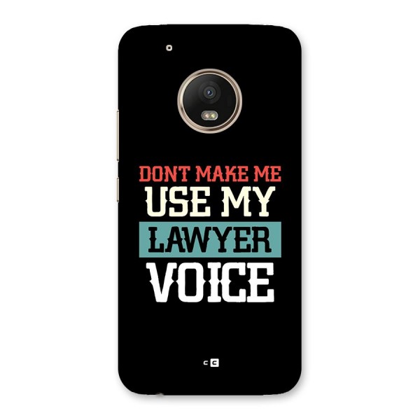 Lawyer Voice Back Case for Moto G5 Plus