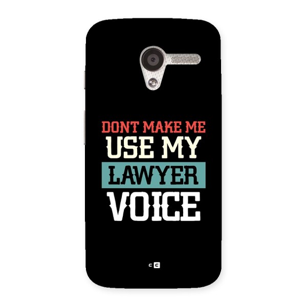 Lawyer Voice Back Case for Moto X