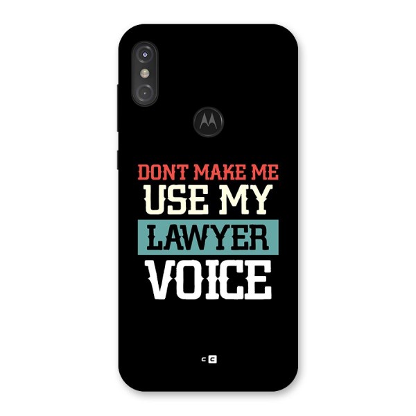 Lawyer Voice Back Case for Motorola One Power