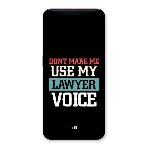 Lawyer Voice Back Case for Oppo Find X